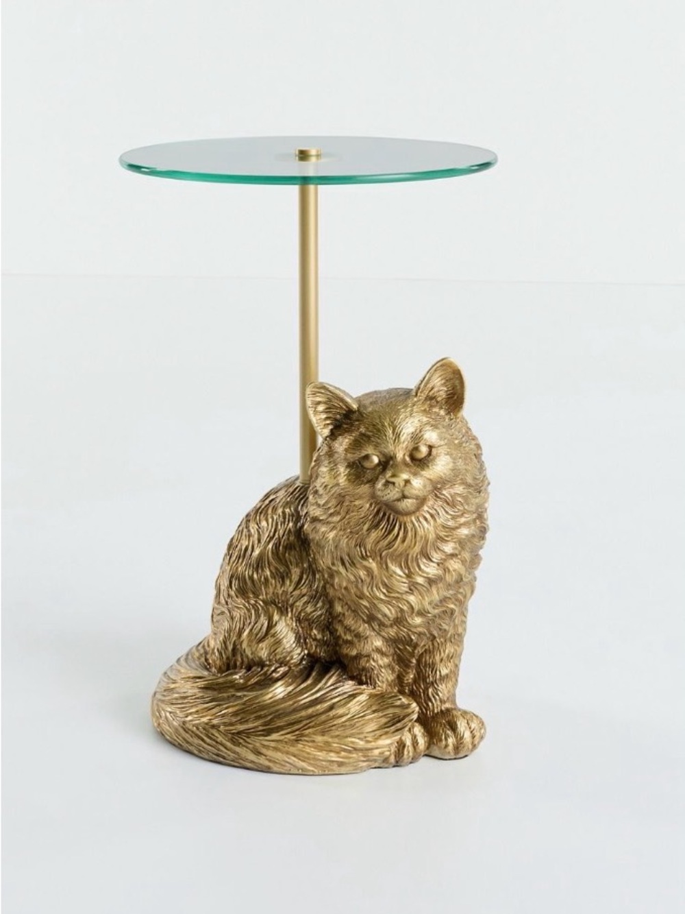 Anthropologie the icon glass top table the cat